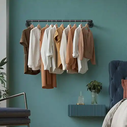 industrial pipe clothes bar rack