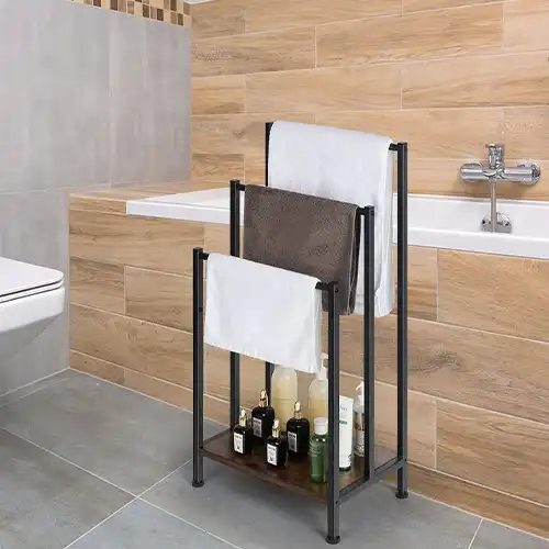 freestanding towel rack