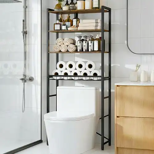 over the toilet storage rack