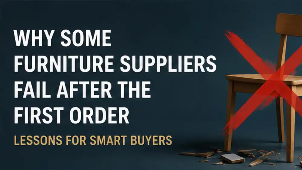 Furniture supplier evaluation after the first bulk order